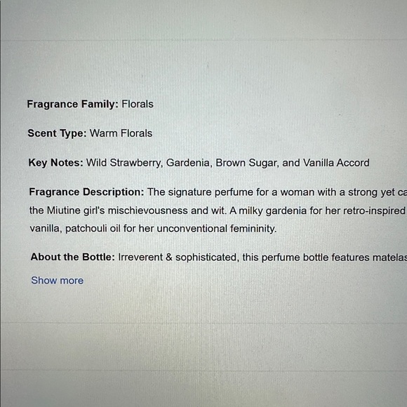 Miu Miu Eau de Parfum Miutine Travel size - Picture 5 of 5